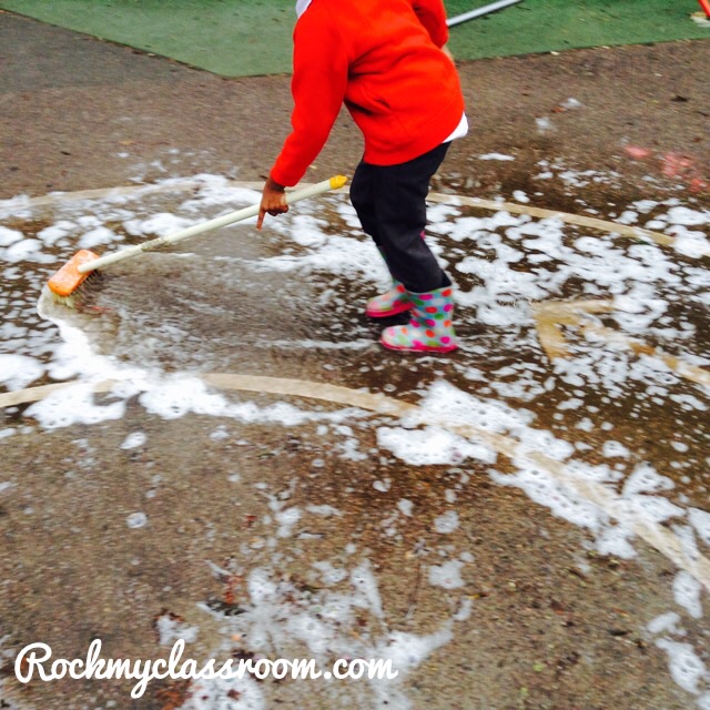 Puddle fun on rock my classroom